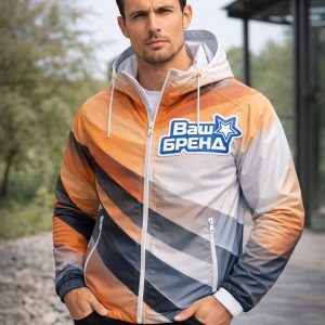 куртка с логотипом оранжевая